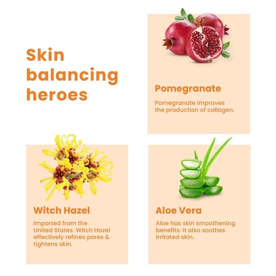 The Skin Story Hydrating & Pore Minimizing Toner 100ml with Witch Hazel, Pomegranate, & Aloe Vera for Achieve Flawless, Glassy Skin, Smoother