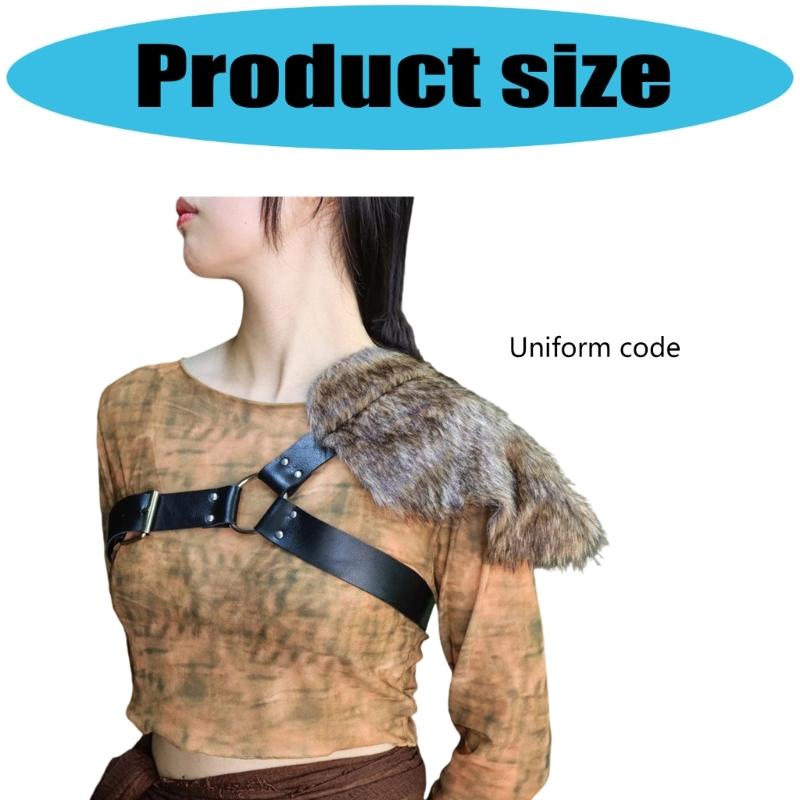 Soft Practical Faux Furs Wrap Theater Performances Shawl For Cosplay Costumes Cold Weather Outfits And Travel Use