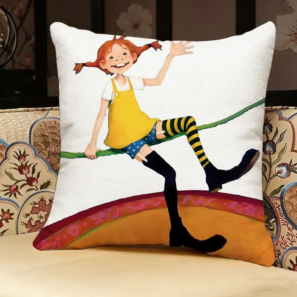PPippi LLongstocking ANIME Pillow Case Pillowcase Doublesided Printed Sofa Cushion Bedroom Headboard Pillow