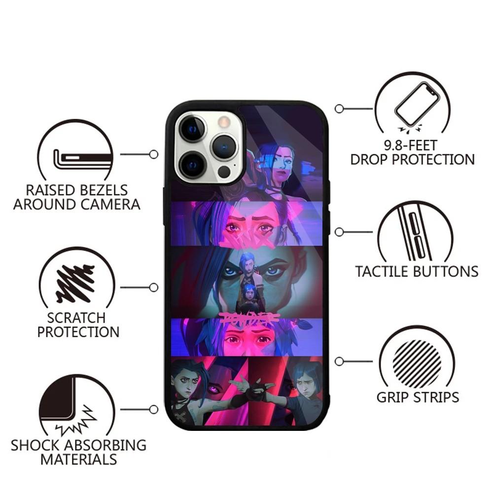 J-Jinx Arcane L-LOL Phone Case For iPhone 16,15,14,13,12,11,Plus,Pro,Max,Mini Magsafe Magnetic Wireless Charging