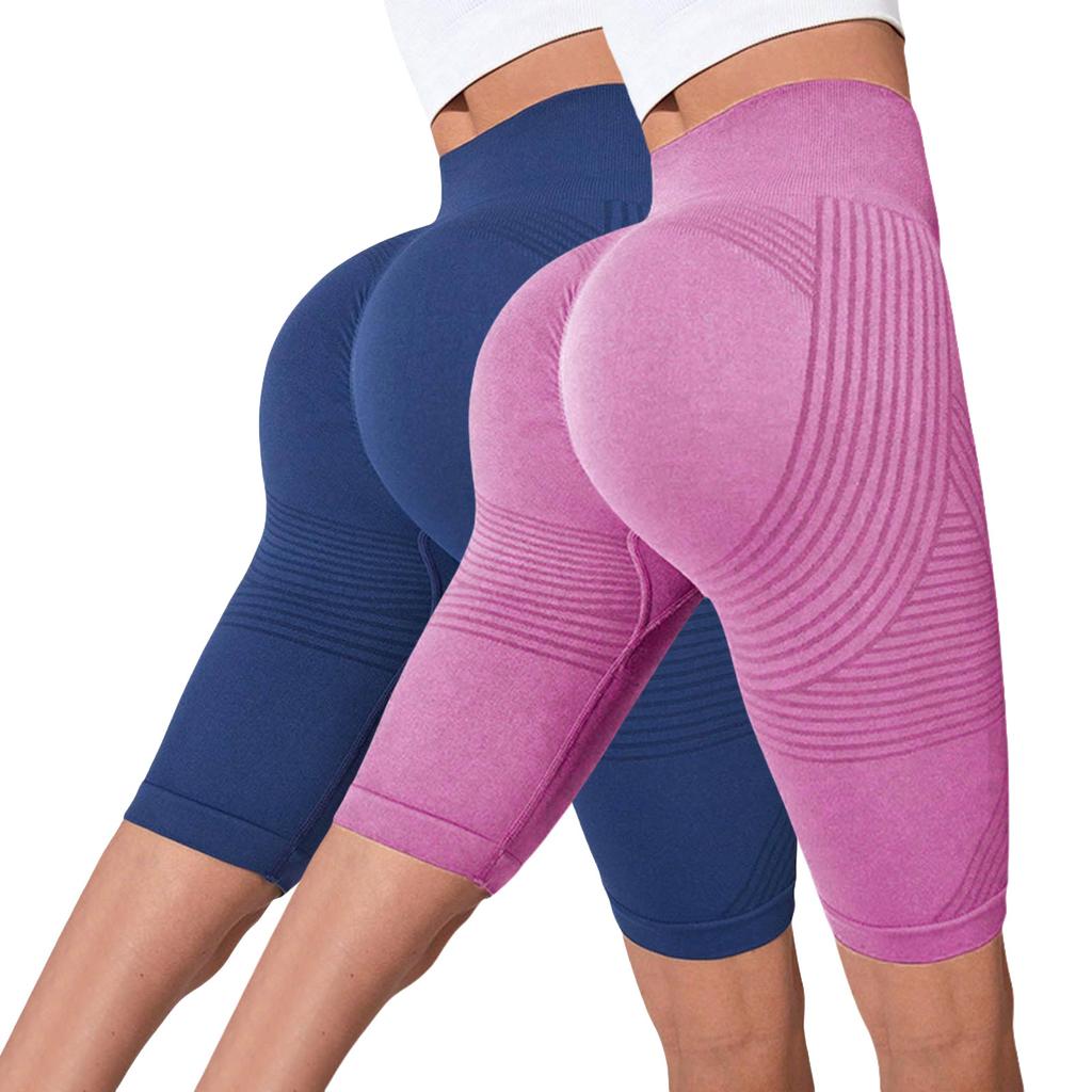 Pantalon de fitness sans couture décontracté pour femme, 2 pièces, avec effet push-up, coupe moulante et taille haute, pantalon de yoga Seach