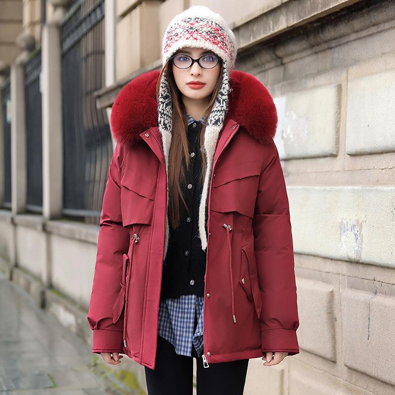 Jacket Pie Overcomes Women's Winter New Removable Fur Collar Liner Small Young Casual Jacket Women