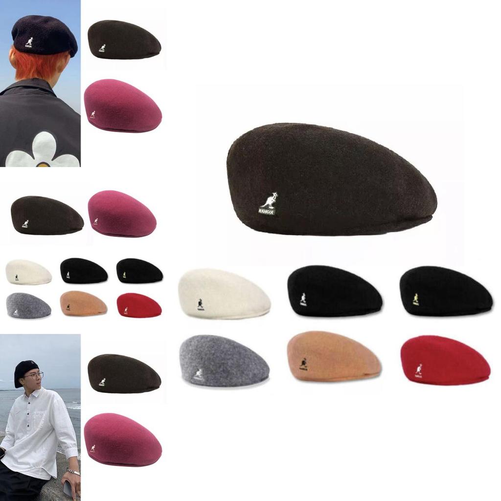 Kangol Woll-Barett Hut Modischer Trendiger Stil mit Kurzer Krempe für Alle Jahreszeiten