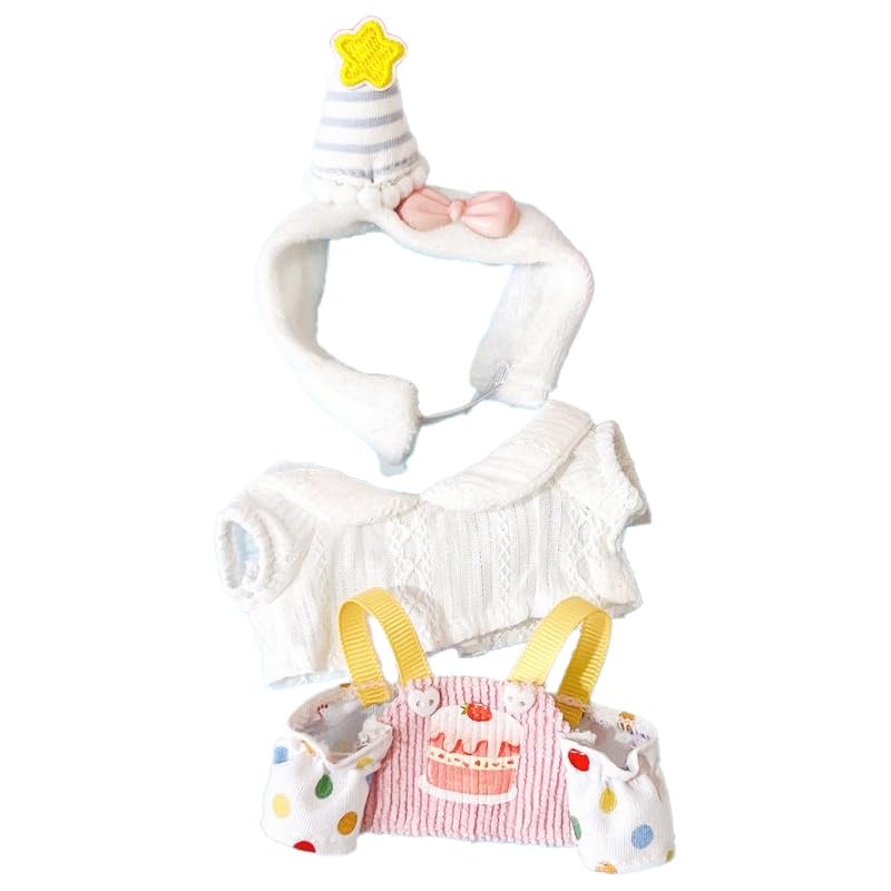 Plush Kigurumi [Cake] (Shirt, Apron, and Head Dress Set) for 10-15cm Plush Toys, Nuikatsu, g.trigger, Oshi-Nui (Product Code: 0 ...