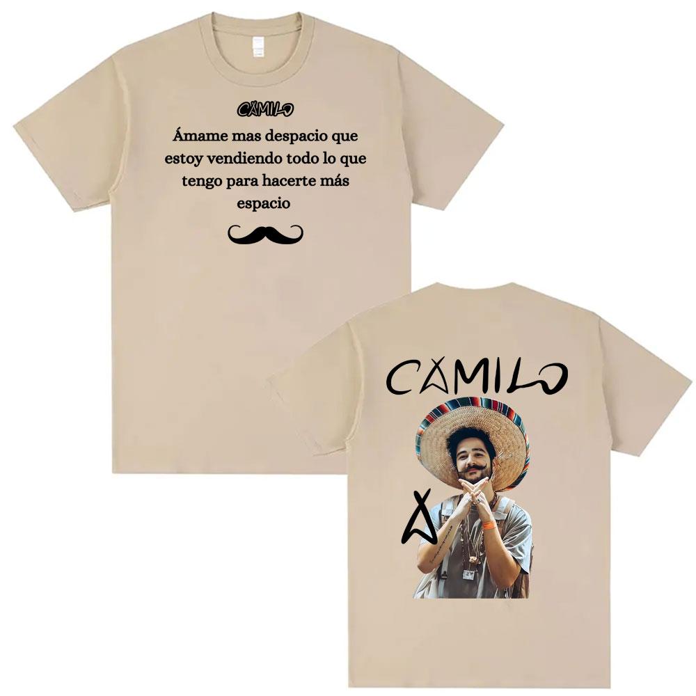 Singer Camilo Tribu Album Tour 2025 Merch T-shirts Men Women High Quality Vintage 90s T Shirt Man Harajuku Casual Summer T-shirt