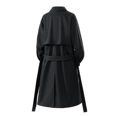 Double-breasted Men's Long Over-knee Couple's Trench Coat, New Spring and Autumn Thin Coat