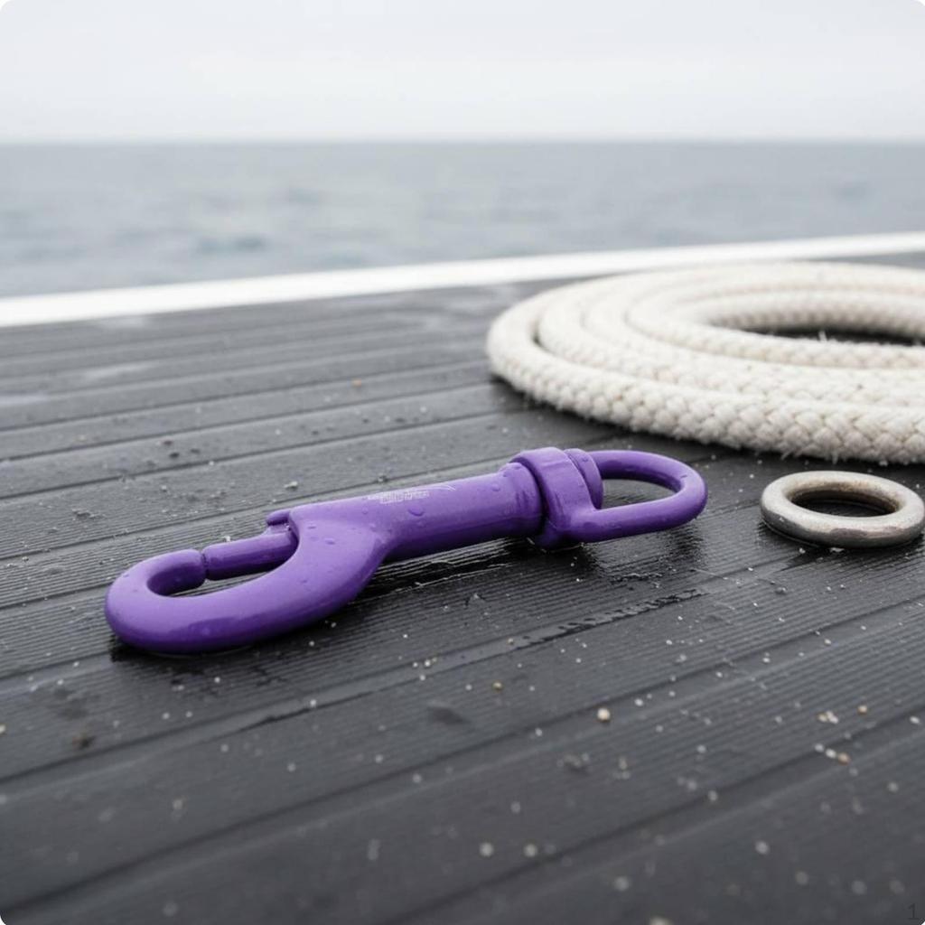 Swivel Eye Bolt Snap Hook Single End Stainless Steel Diving for Boating Silver 75MM