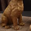 Golden Animal Series Ornament Toys: Simulated Pet Dog Decor for Living Rooms