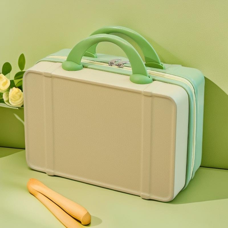 14" Portable Makeup Case: Hangable, Cute ABS Design, Large Capacity, Travel-Friendly Handbag