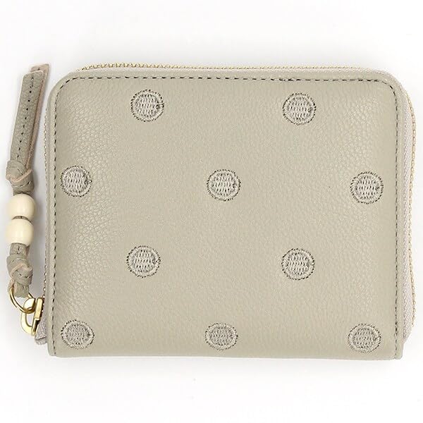 Dot Embroidery Round Palm Fit Wallet