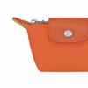 Longchamp Le Pliage Green Snap Zipper Closure Recycled Canvas Clutch Coin Purse Women Clutch Orange 30016919P69