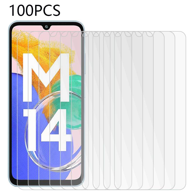 Bulk Purchasing 100Pcs for Samsung Galaxy M14 4G Screen Protector High Clarity Sensitive Touch Tempered Glass Film