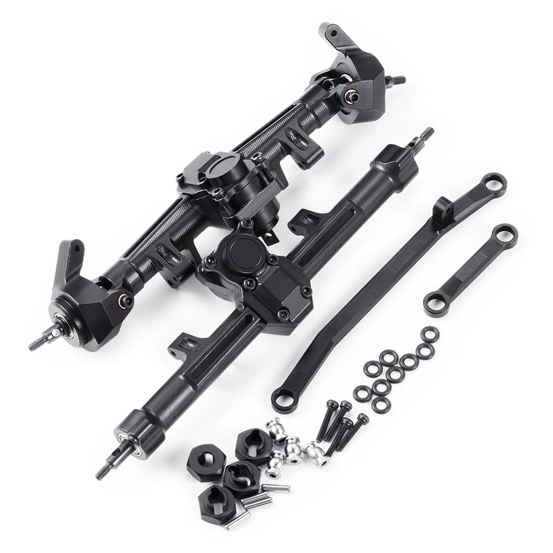 AXSPEED Front / Middle / Rear Alu Alloy Portal Axle for Axial SCX24 Deadbolt Wrangler C10 Gladiator Bronco 1/24 RC Car 6x6 Parts