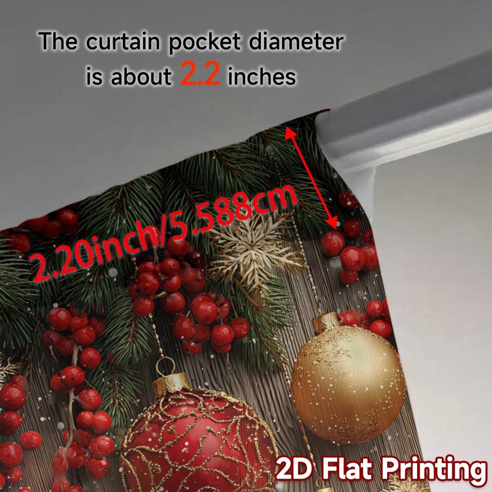 2D Flat Printing,JIT 2pcs, Curtains (Without Rod) Festive Ornaments(2) Popular Minimalist Curtains Polyester Curtains Versatile