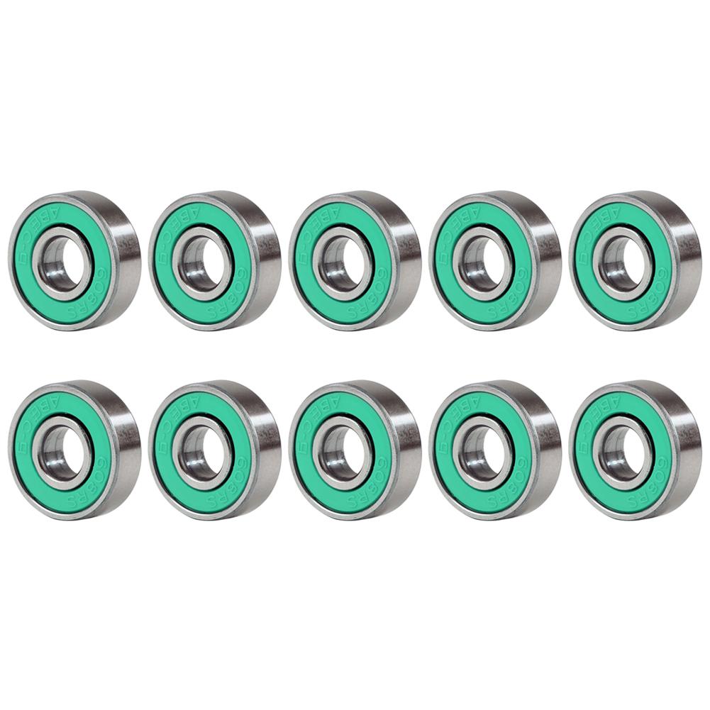 

10pcs Ball Bearings 8x22x7mm 608rs ABEC-9 Inline Roller Skate Bearing Deep Groove Roller Skate Bearings Carbon Steel for Scooter зелений