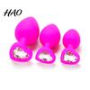 Butt Plug Anal Waterproof Rhinestone Design 3 Colors Sex Toy for Couples