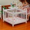 Miniature Toddler Bed Minimalistic Creative Wood Furniture Model Baby Bed for 1/12 Doll House
