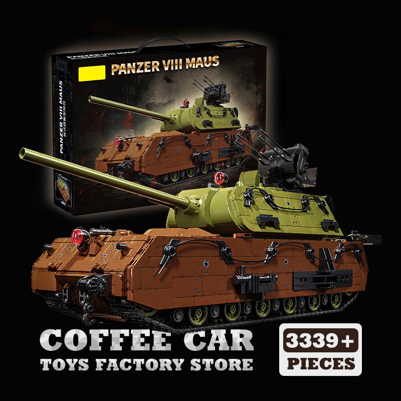 

НОВЫЙ немецкий танк VIII Маус Строительные блоки Вторая мировая война Армия Тяжелый танк MOC Кирпичи 3D Модель Подарки для взрослых Мальчиков Детей Военная Коллекция Игрушки