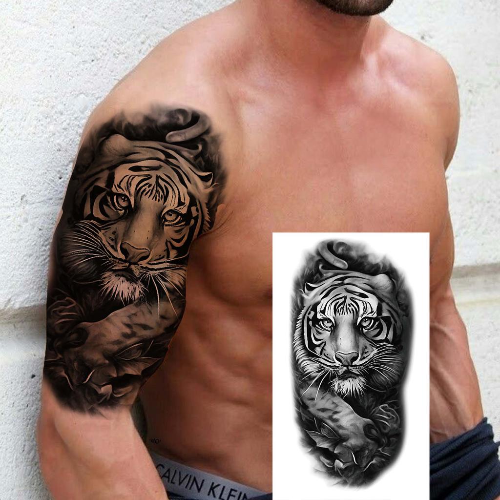 1 Sheet Dragon Temporary Tattoos For Men Women Water Transfer Tattoo Sticker Self Adhesive High Quality Fake Tatoo Arm Forearm