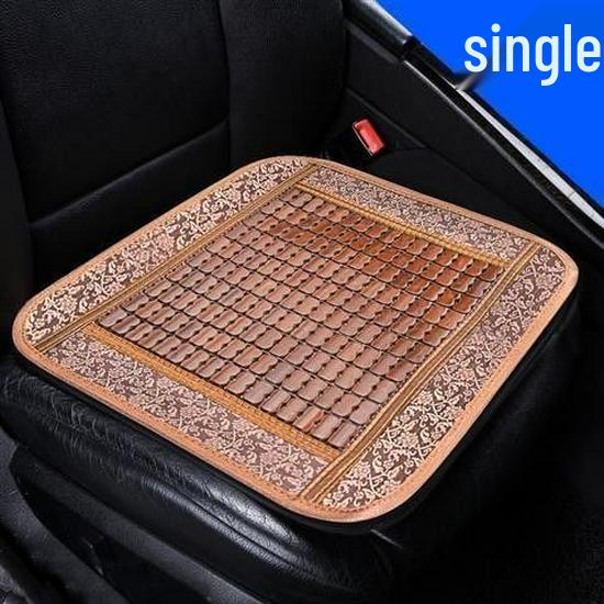 Bamboo Lumbar Support Cushion - Breathable Car & Office Backrest Pillow for Summer