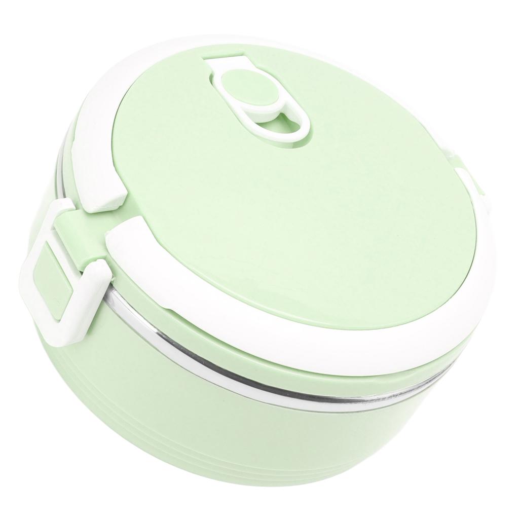 Thermal Lunch Box Stainless Steel Single Layer Portable Insulated Bento Box with Safety Buckle for