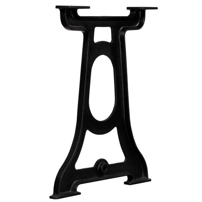 Pieds de table - vidaXL - Cadre en Y - Fonte - Noir - Style industriel