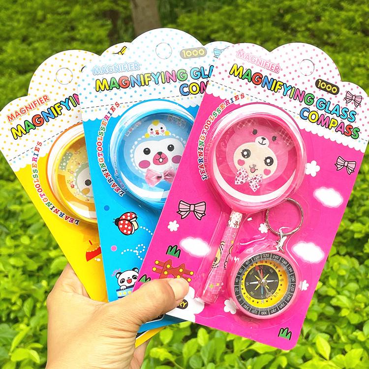 South Korean Kids  Adventure Set: Magnifying Glass, Compass, & Cartoon Toy for Primary Students 003
