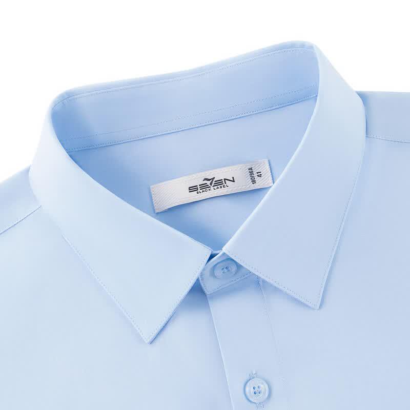 Seven Men's Anti-Bacterial Anti-Mite Business Casual Long Sleeve Shirt