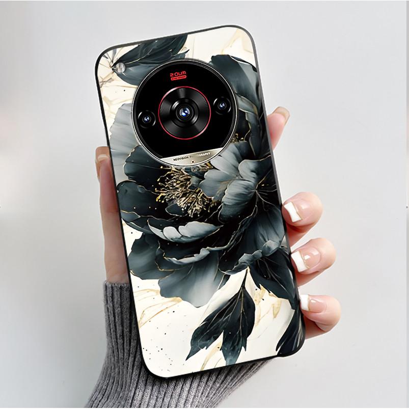 Printed Phone Case For ZTE Nubia Focus 2 Ultra 5G Funda Capa Soft Silicone Black Shell Cover Cute Flower Cartoon Casing Coque