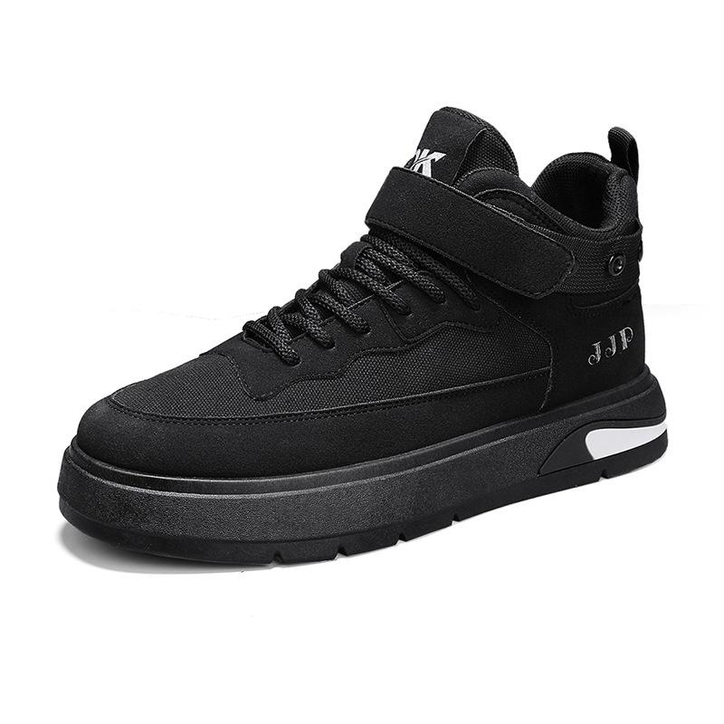 

Casual shoes board shoes autumn and winter new men s low-top flat-bottomed breathable men s shoes leather surface thick-soled heightening sports tren 39