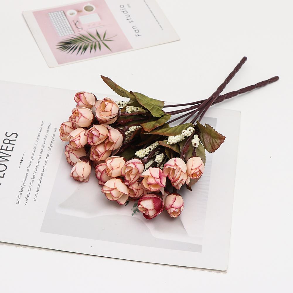 Holiday Accessories DIY Artificial Rosebud Beautiful Bouquet Simulation Rosebud Artificial Flower