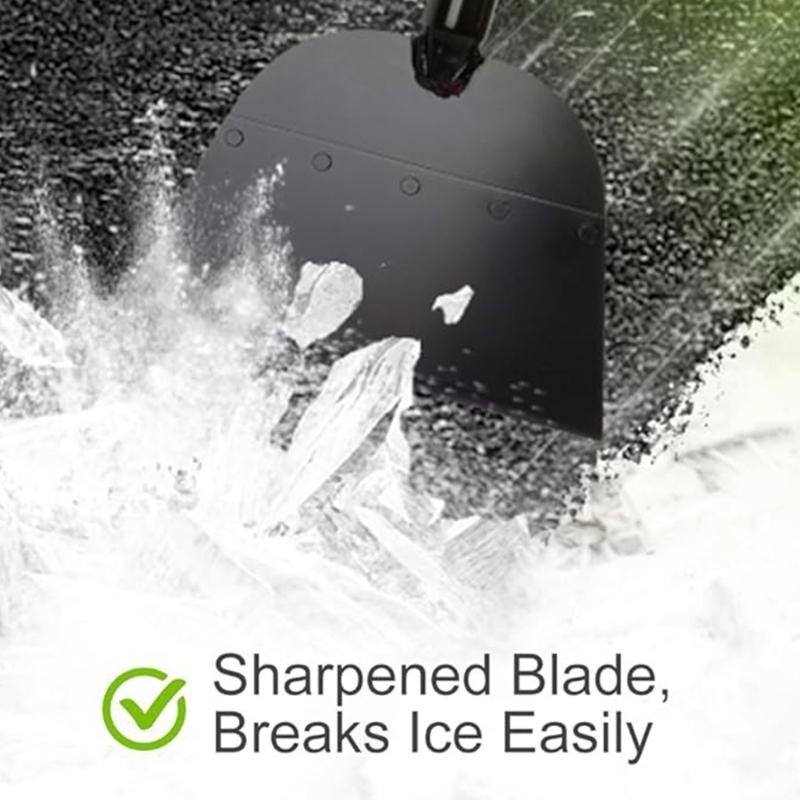 51Inch Multipurpose Metal Snow Shovel and Ice Scrapers for Various Season Yard Cleaning Back Friendly Design Adjustable Handle