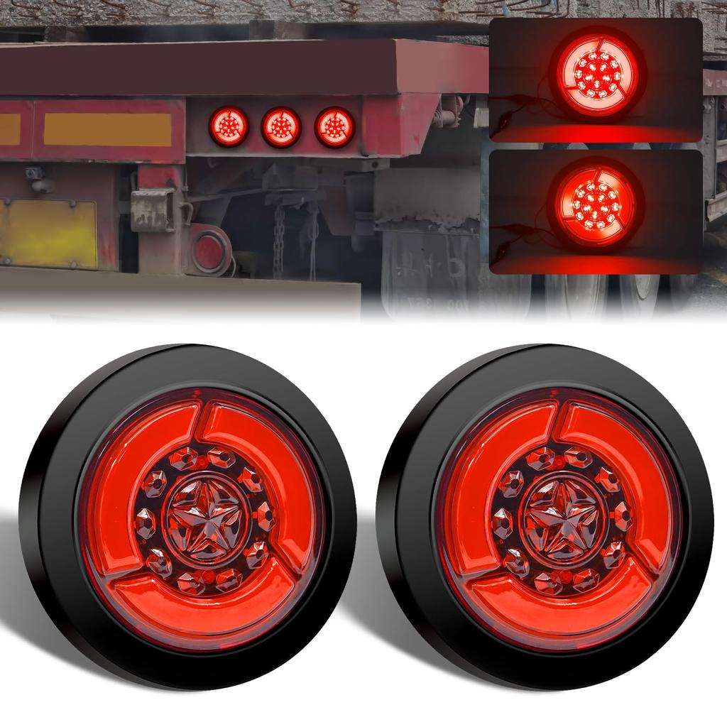 Aoling Truck Tail Lamp LED 24v Round Trailer Tail Light Round Tail Turn