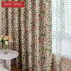 1PC Nuan Series European Pastoral Style Oil Painting Rose Print Curtain Full Blackout Curtains for Bedroom Living Room Balcony Window for Home Decor