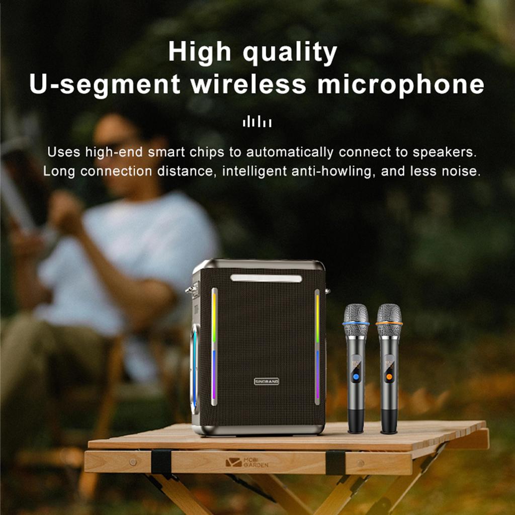 XDOBO Party 1981 Φορητό Ασύρματο Ηχείο με Δύο Μικρόφωνα Τεχνολογία BT5.3 Αδιάβροχο IPX5