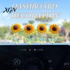 Car Interior Decor for Teen Girls Sunflower Dashboard Decor, Resin Wobble Flower Ornament with Non Cute Slip Adhesive, Shaking Rearview Mirror Office