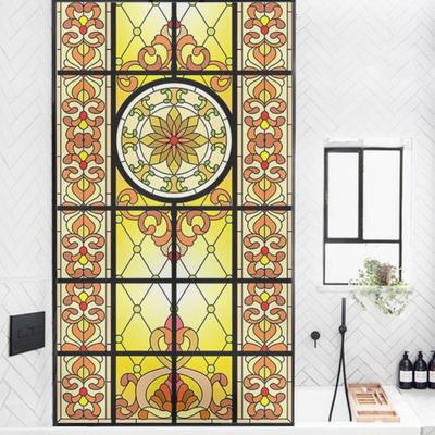 Folie de Confidențialitate pentru Vitralii Vintage Acasă Biserică Decorativă Mată Statică Reutilizabilă Blocare UV Autocolant de Acoperire pentru Sticlă