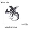 Enamel Dragon Brooches for Women Unisex Rhinestone Necklace Flying Dragon Pins Banquet Party Backpack Gifts Jewelry Accessories