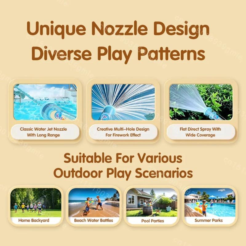 Spray Water Pull-Back Water Gun Outdoor Splash Games for Beach Pool Lawn Activities Kids Summer Interactive Water Spray Toys