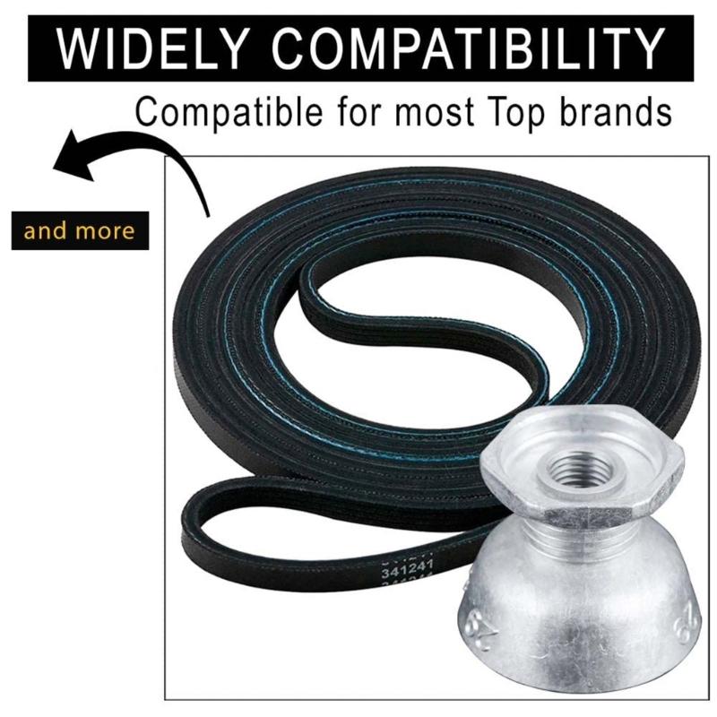 Dryer Belt and Pulley Replacement Dryer Machine Belt Metal and Plastic Texture Suitable for Longevity in Home Appliances