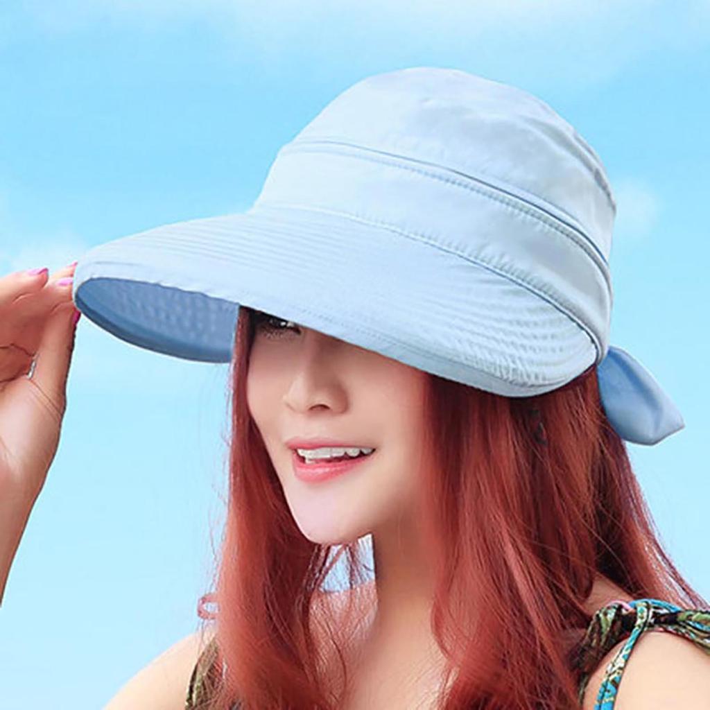 Wide Brim Sun Shade Hat Summer Caps Korean Style Hat Outdoor Beach Sun Protection Hat Sun Visor Hat for Women