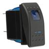 5Pin Waterproof Rocker Switch Toggle On Off Single Pole Double Throw LED Blue Backlit for 12‑24V Boats SUV Trucks