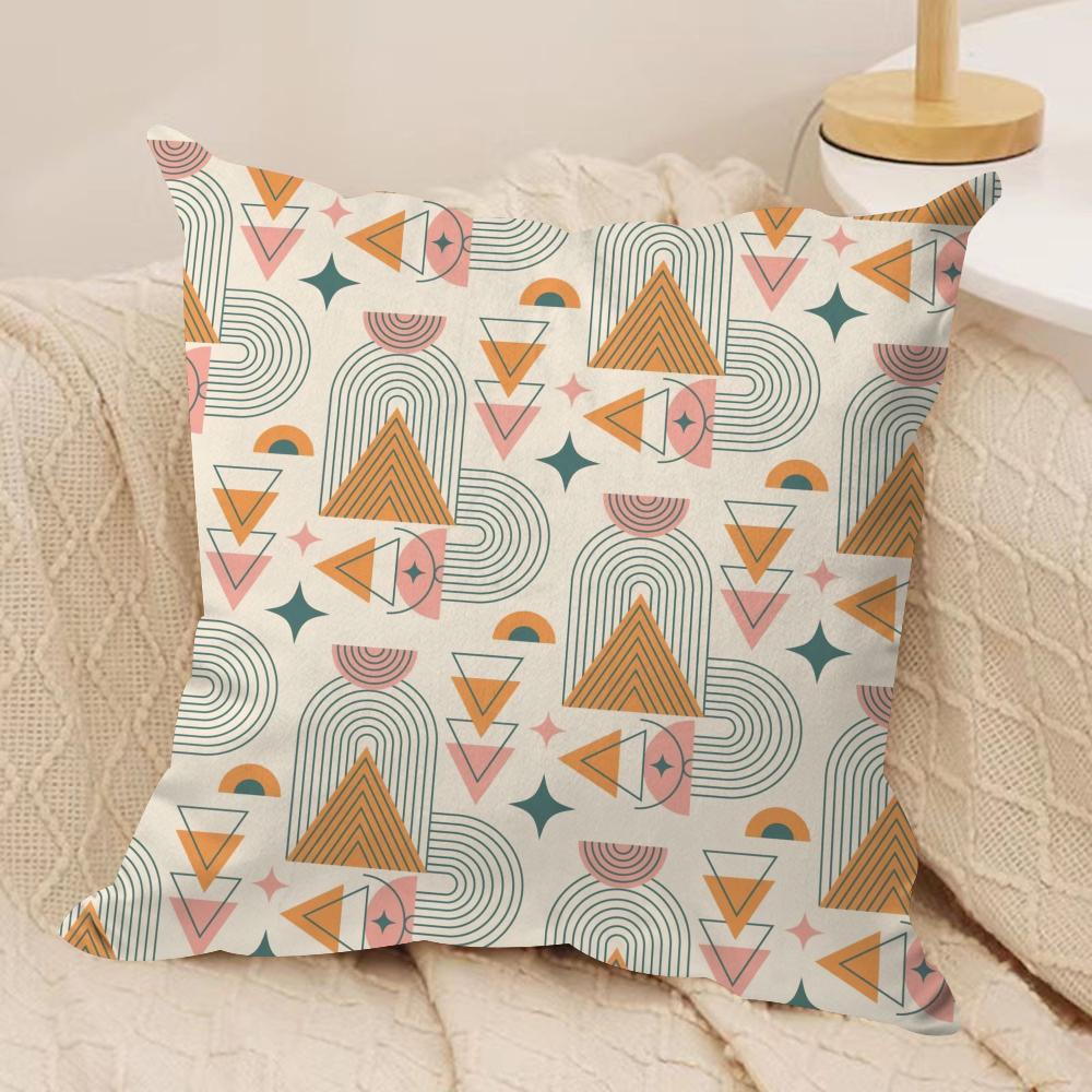 Boho Plant Nordic Cushion Cover Short plush Doublesided Print Square Throw Pillow Covers Sofa Home Cushion Decor