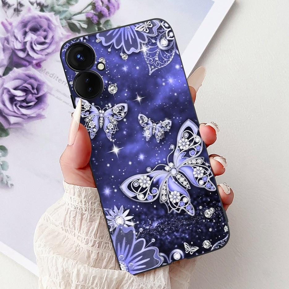 For Tecno Spark 9 Pro Case Spark9 Pro KH7n New Luxury Painted Cover Soft Silicone Phone Case For Tecno Spark 9T Spark9T KH6 Bags