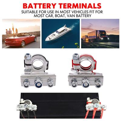 2Pcs Portable Car Battery Terminals Auto Cable Wire Connection Clamp Terminals