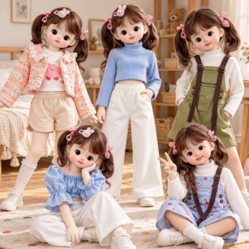 Fashion Sweater Pleated Skirt Set Princess Dresses For Blythe Doll/For OB24 OB22 Small 1/6 Dolls