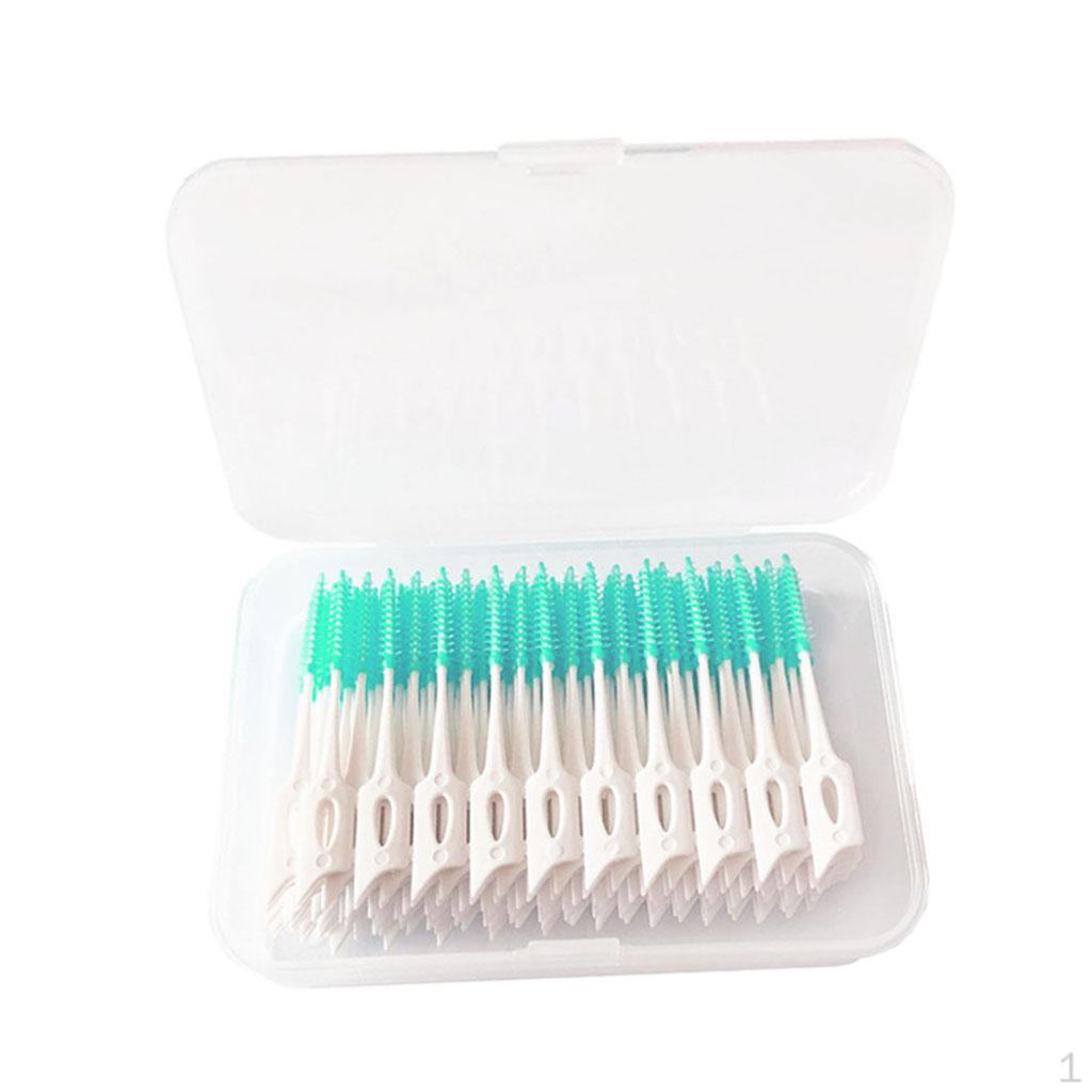 16 одноразовых межзубных ершиков 160Pcs Green_8.5CM