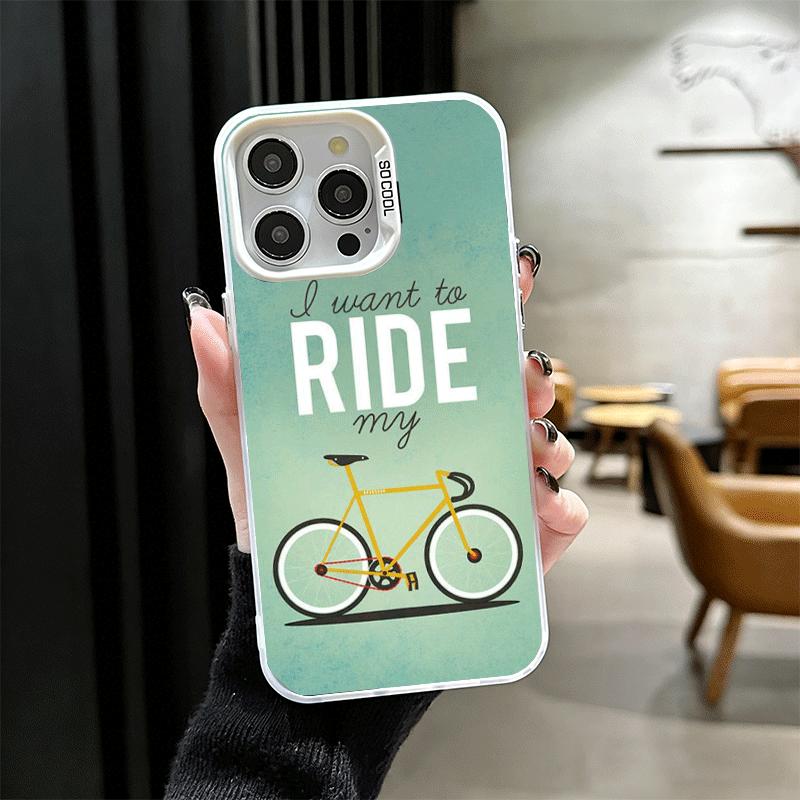 

Bicycle Bike Sports Soft Phone Case for iPhone 15 16 17 Pro Max 17Air 16E 14 Plus 13 12 Mini Shockproof Cover Back Shell iPhone 12 Pro Max