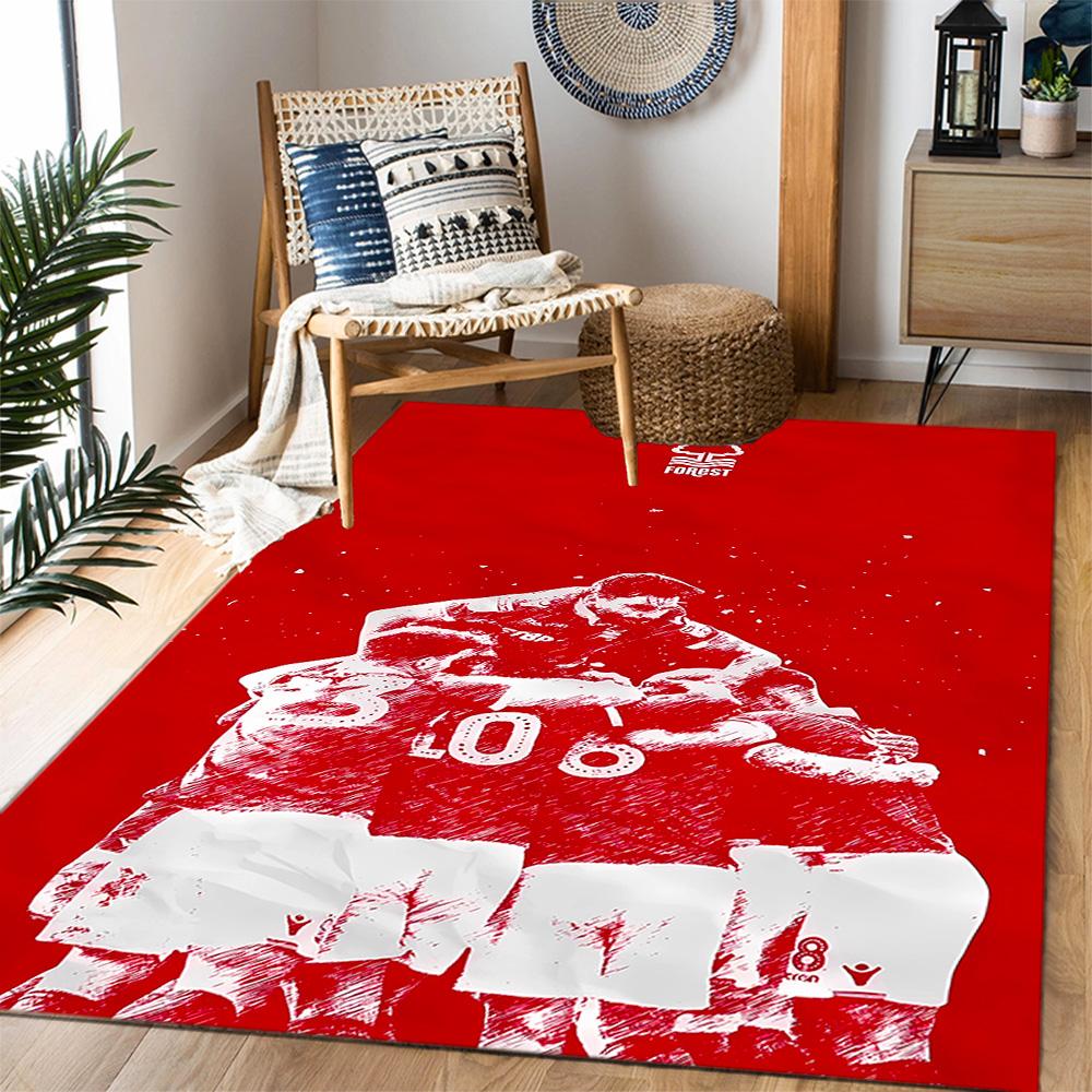 Red Tree Forest Logo Themed Anti-Slip Rugs - Polyester Home Decor, Suitable for Bedrooms, Living Rooms, Doorways, Studios, and Decorations