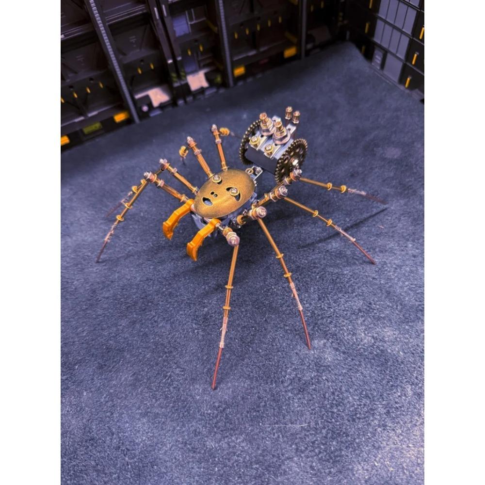 Steampunk Mechanical Hunting Spider 3D Puzzle Metal Model Kit DIY Assembly Insects Creative Ornament Handmade Toy